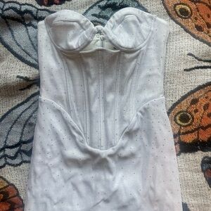 white fox mini dress